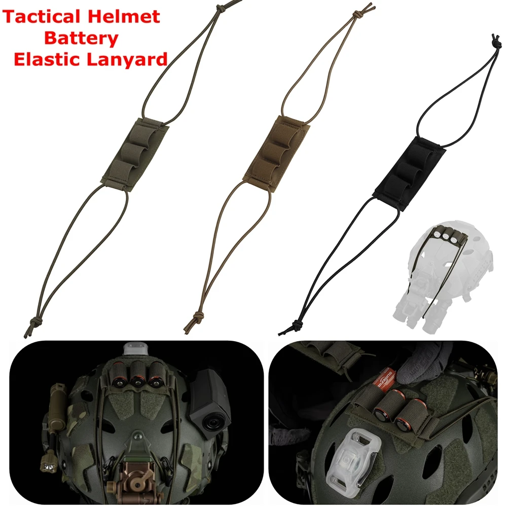 Correa elástica casco táctico Cordura para baterías - imagen 4