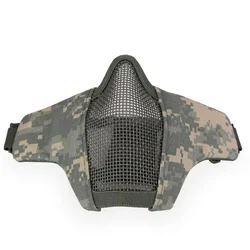 Máscara táctica de paintball media cara con protección para tiro