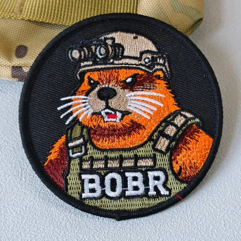 Parche táctico Bobr Beaver bordado gancho y bucle para chaleco - imagen 2