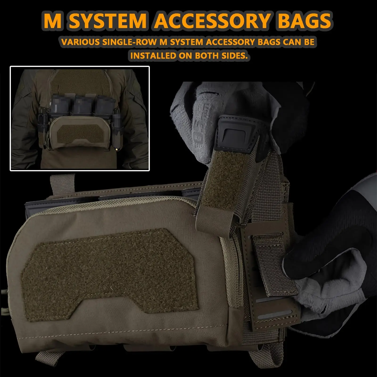 Bolsa porta cargadores triple MOLLE con subbolsillo exterior - imagen 4