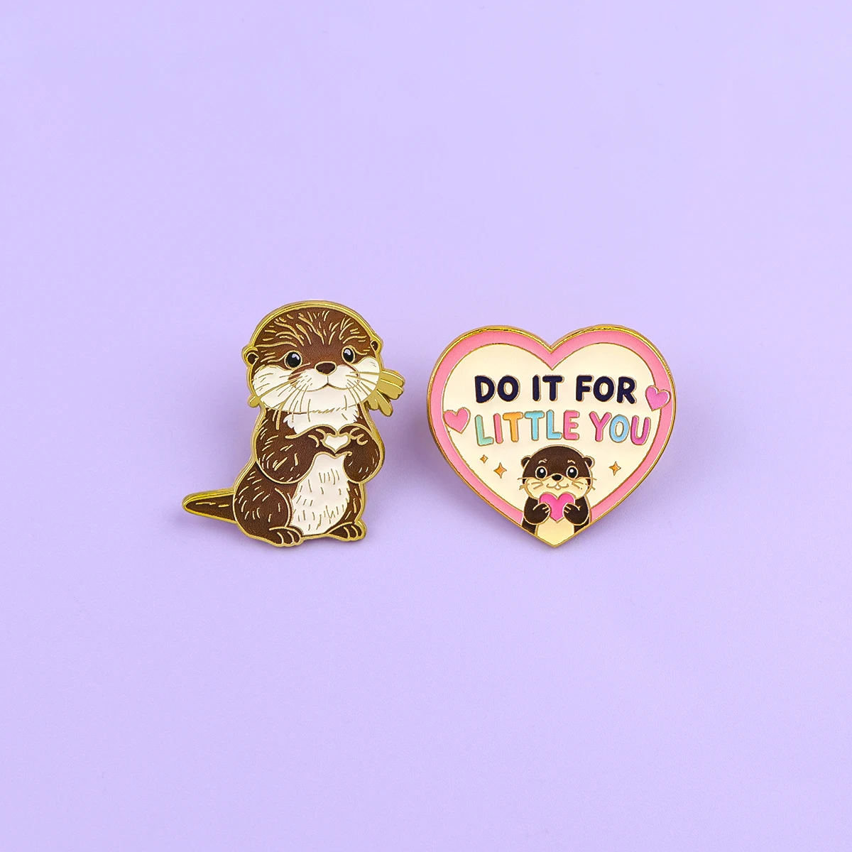 Pin de esmalte DO IT FOR LITTLE YOU broche metálico de solapa - imagen 3