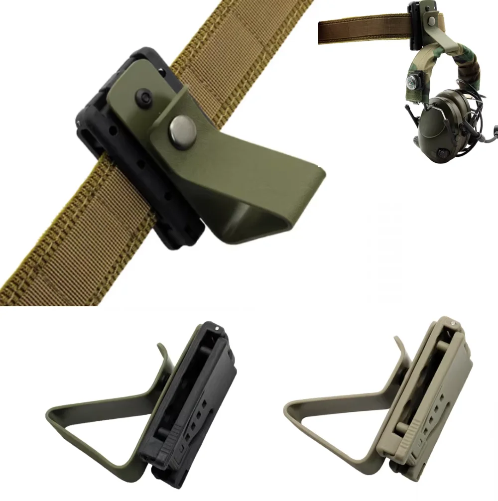 Soporte táctico de liberación rápida para auriculares y cinturón