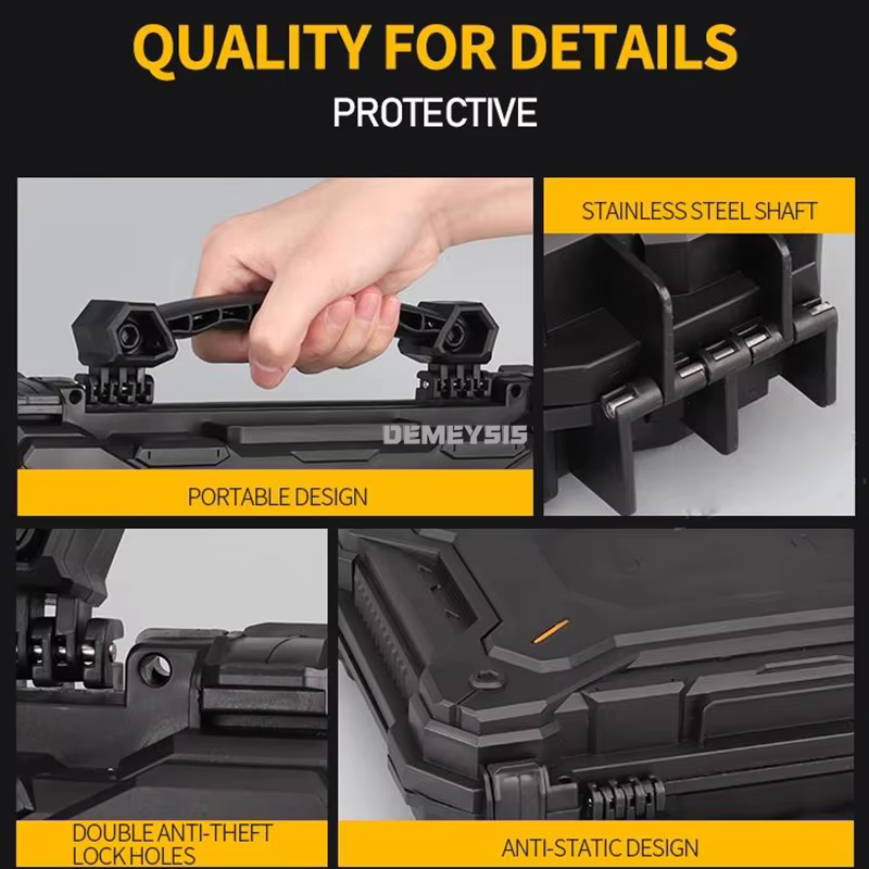 Estuche táctico impermeable para pistola con espuma acolchada