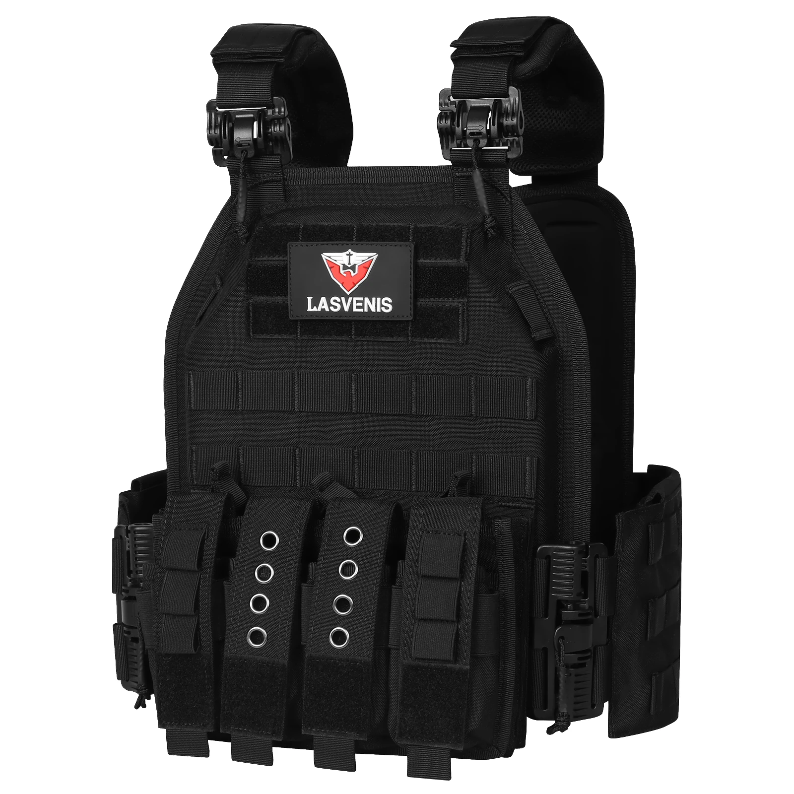 Chaleco táctico MOLLE Airsoft caza portaplacas liberación rápida