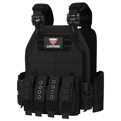 Chaleco táctico MOLLE Airsoft caza portaplacas liberación rápida