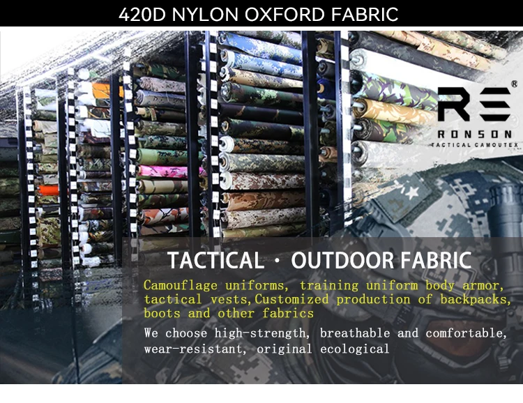 Tejido camuflaje Oxford CB/OG en vista general
