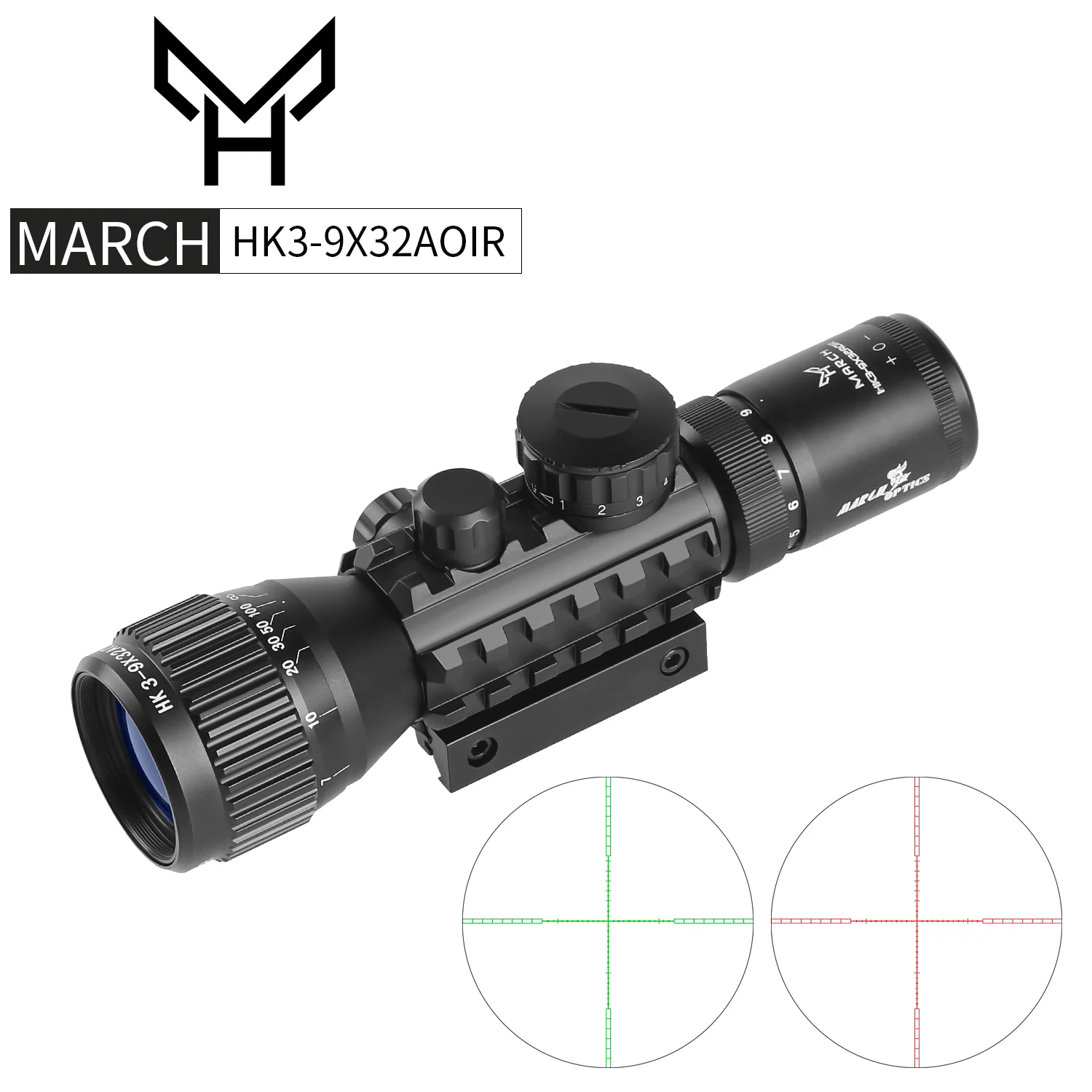 MARCH Mira telescópica AOIR para airsoft, caza y precisión - imagen 2