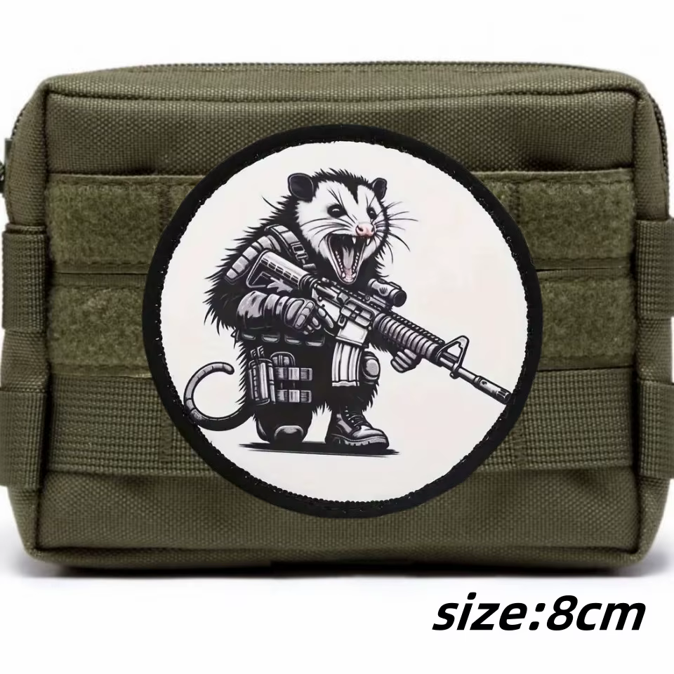 Parche con insignia de pistola y bandera americana