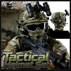 Casco táctico Airsoft camuflaje ruina rápida NVG con auriculares