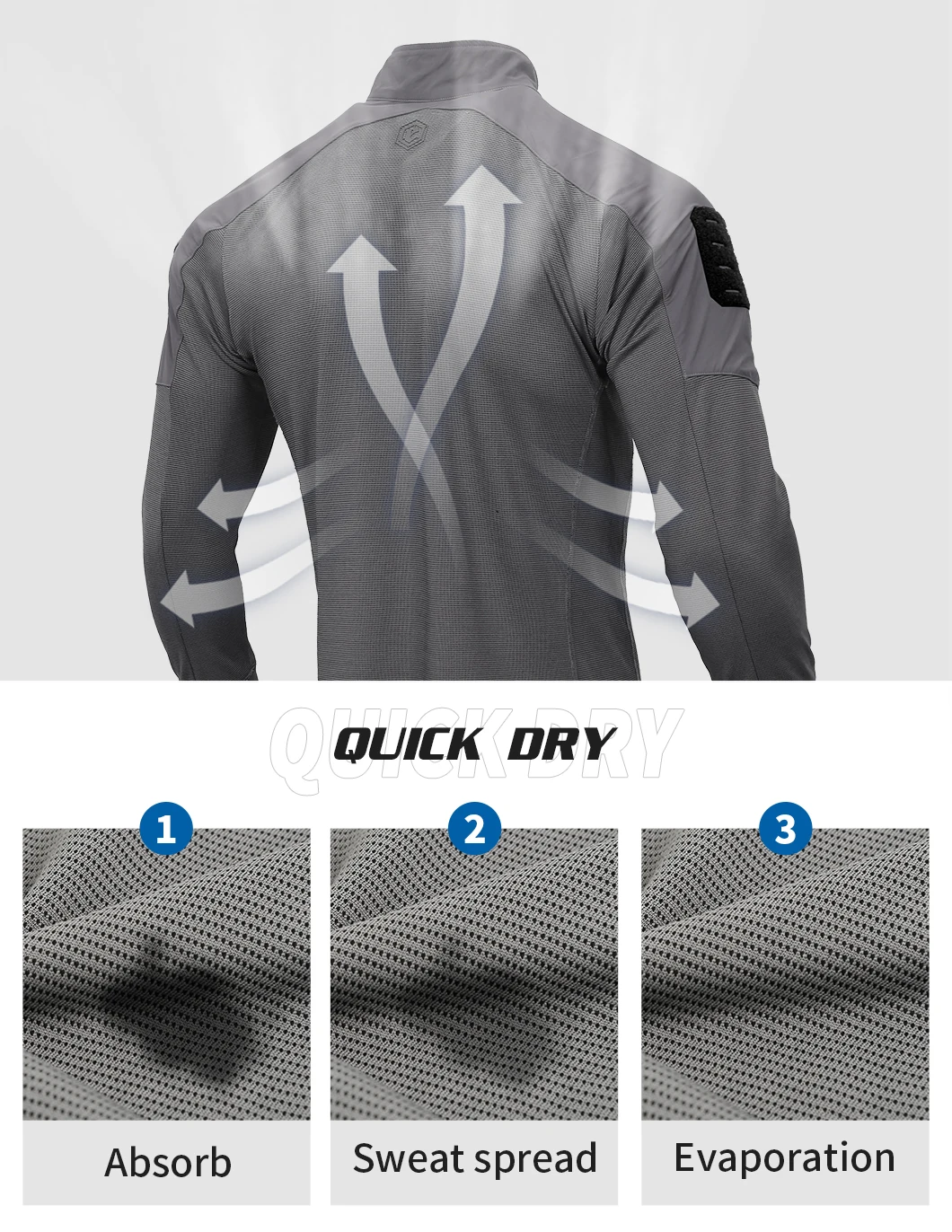 Camiseta en uso táctico y outdoor