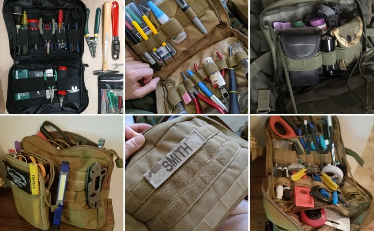 Bolsa táctica MOLLE para botiquín y útiles médicos en nailon - imagen 4
