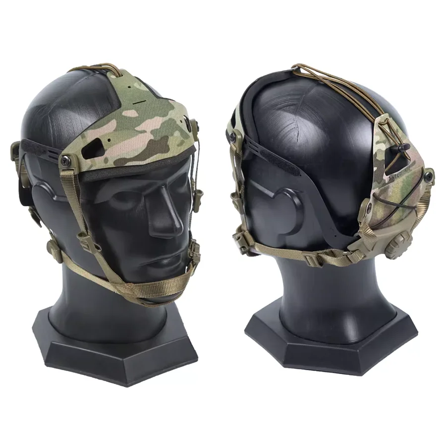 Soporte casco táctico visión nocturna cámara acero