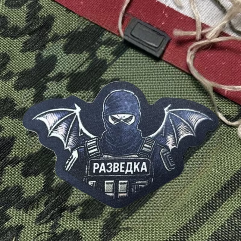 Parche de moral impreso soldado murciélago chevron con gancho y bucle - imagen 5