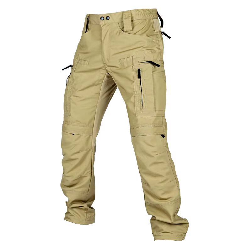 Pantalones Cargo Tácticos Impermeables – Multi Bolsillo Hombre Caqui - imagen 5