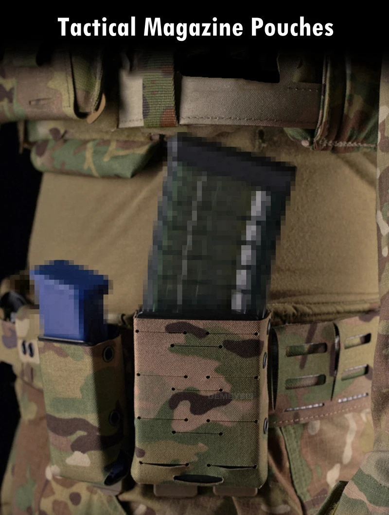 Vista de la funda MOLLE y su acabado