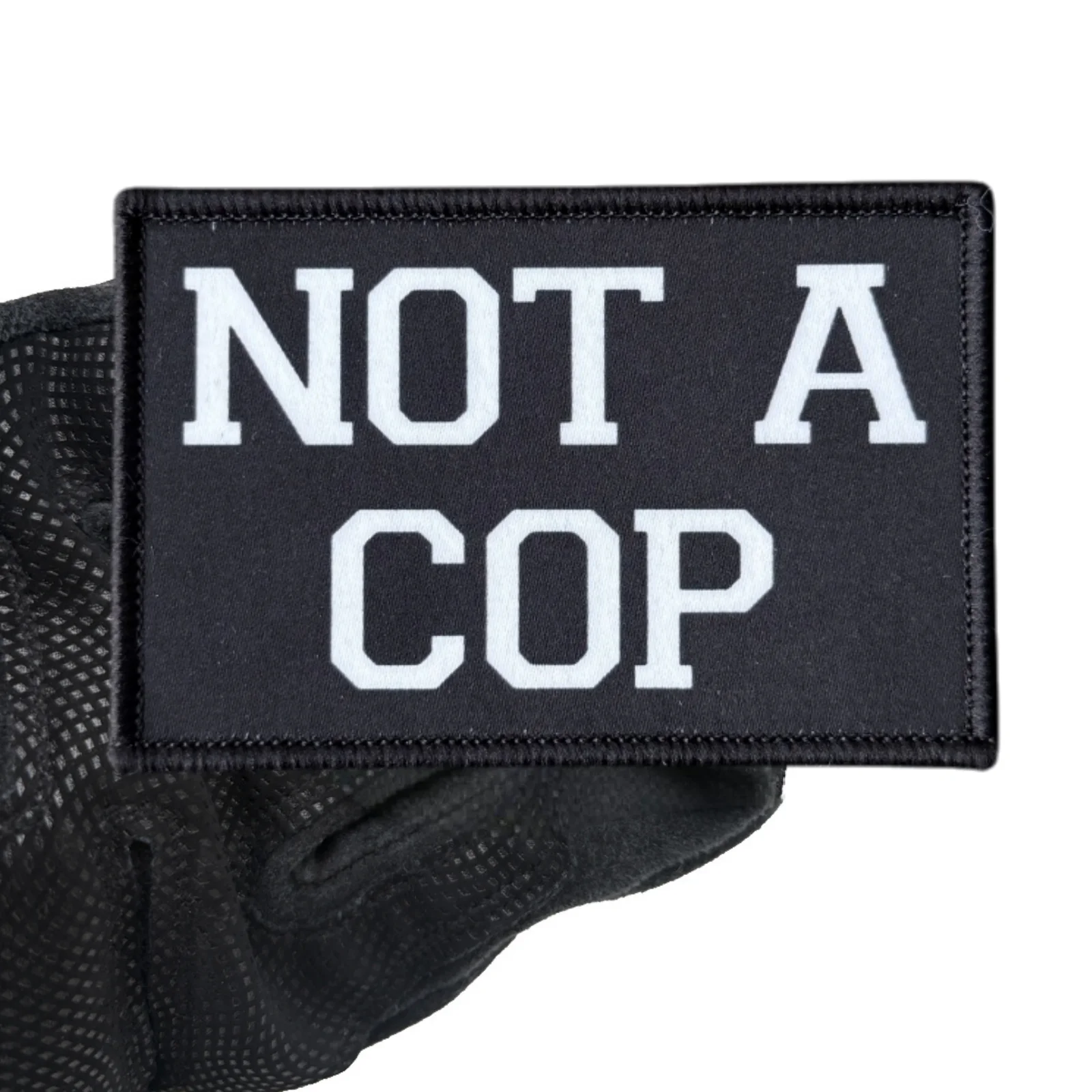 Parche moral táctico No soy policía con gancho y bucle - imagen 3