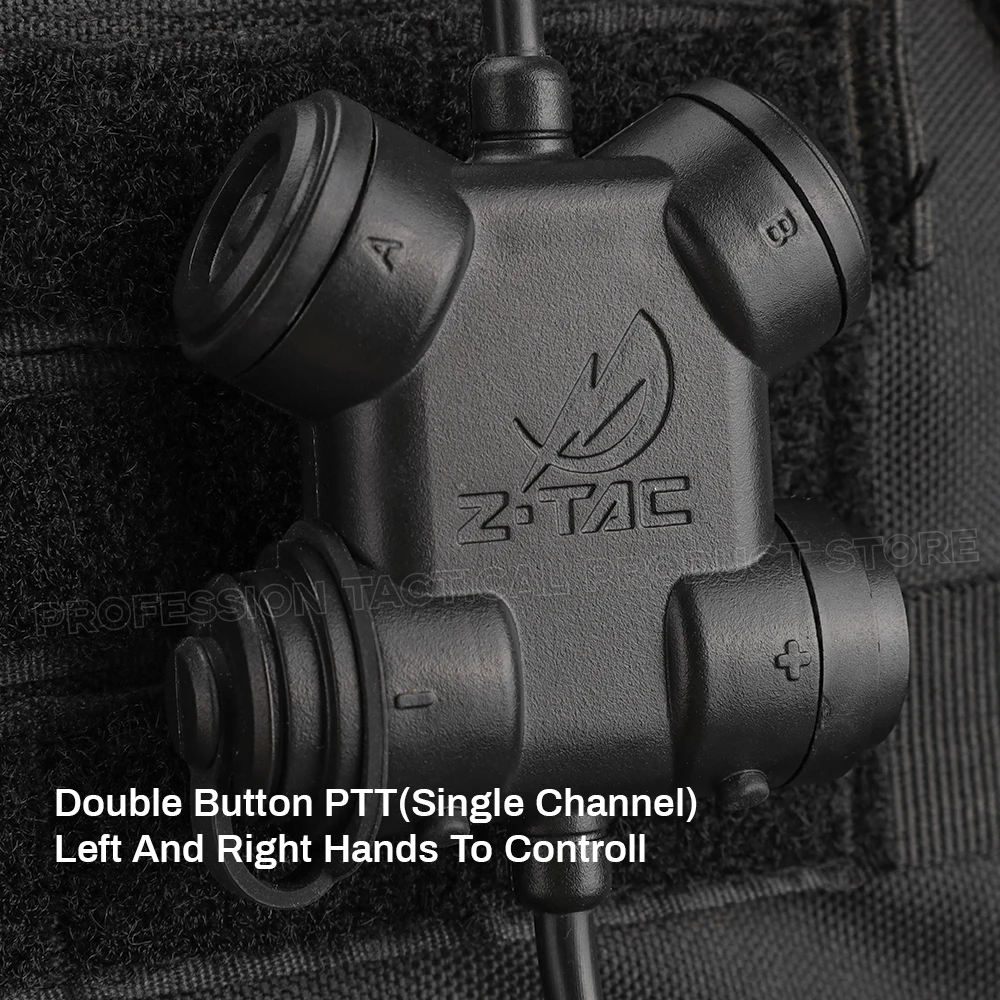 Auriculares tácticos Kenwood PTT para Airsoft y caza - imagen 5