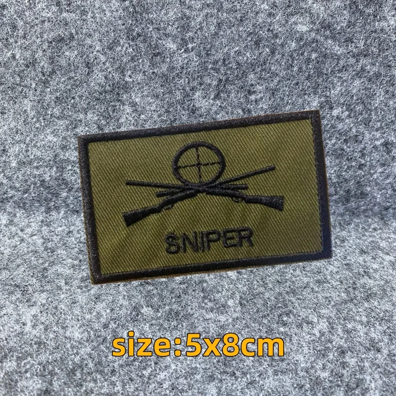 Parche táctico bordado francotirador – Insignia moral con velcro - imagen 3