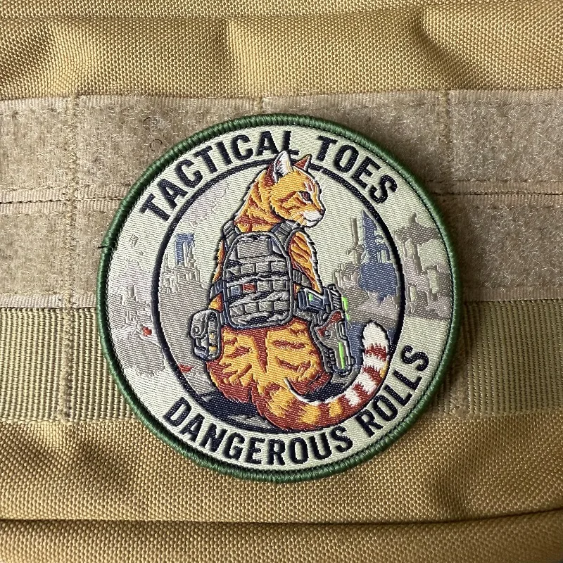 Parche táctico bordado gato con velcro gancho y bucle para mochila - imagen 3