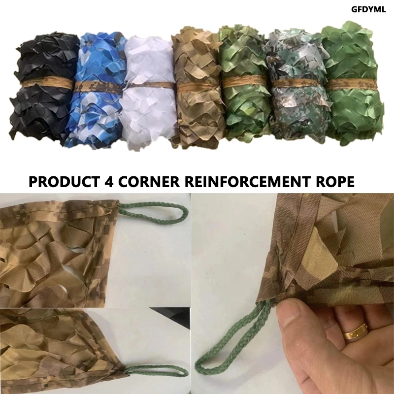 Red de camuflaje militar woodland ripstop anti-IR – Malla táctica 3D - imagen 4