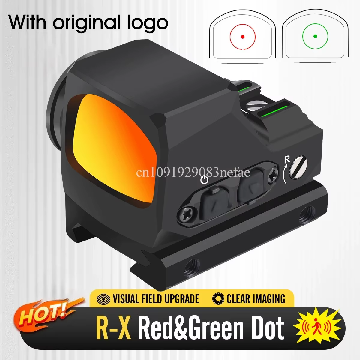 R-X Red Dot Mira de caza táctica apagado automático para Glock