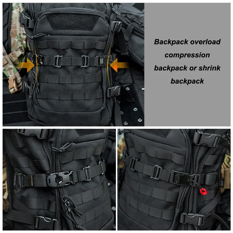 Correas tácticas exteriores con clips de hebilla y compresión - imagen 2