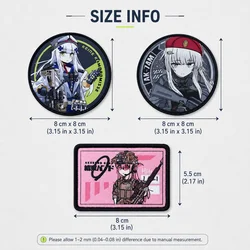Parche táctico de anime para niñas con cierre de gancho y bucle