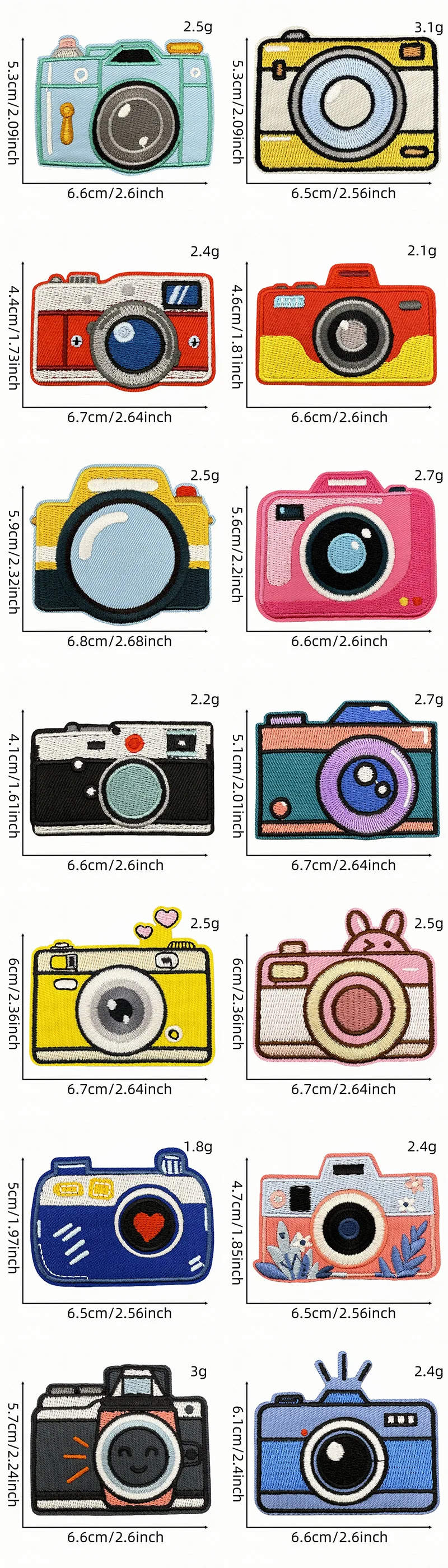 Parche bordado decorativo con estilo retro