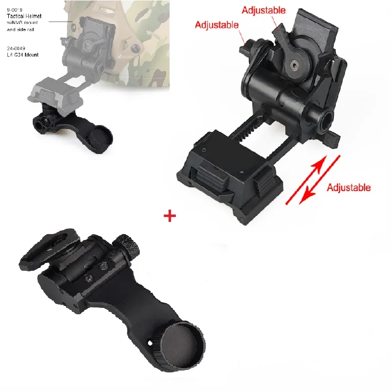 Adaptador montaje casco visión nocturna PVS14 cola de milano G24