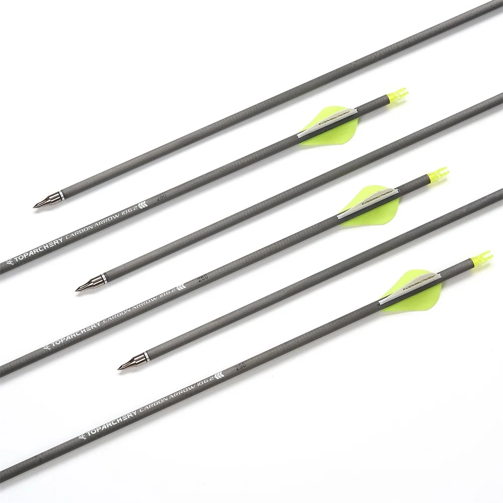 Toparchery Flechas de carbono para arco recurvo con puntas reemplazables - imagen 5