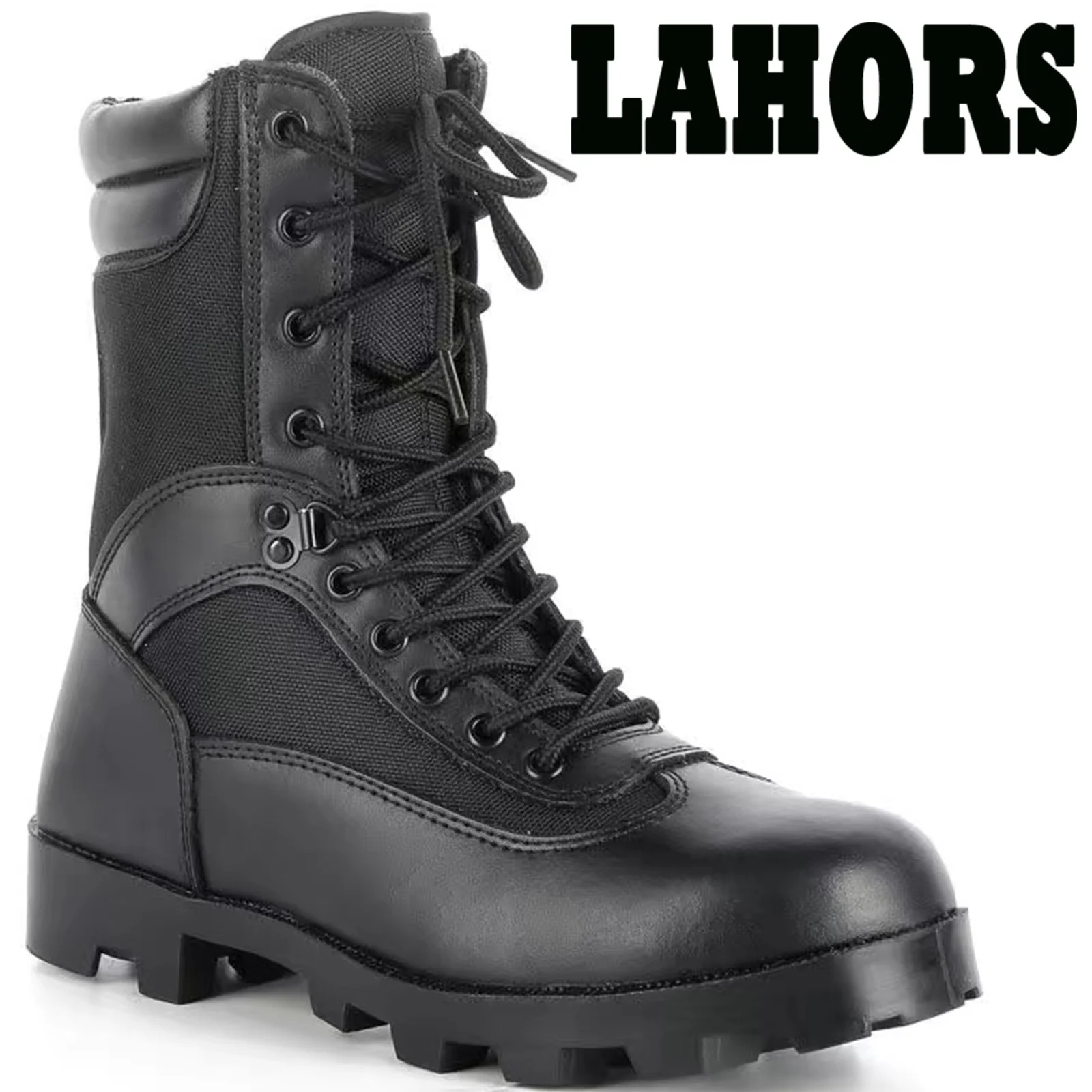 LAHORS Botas tácticas de piel de vaca para hombre desierto aire libre - imagen 4