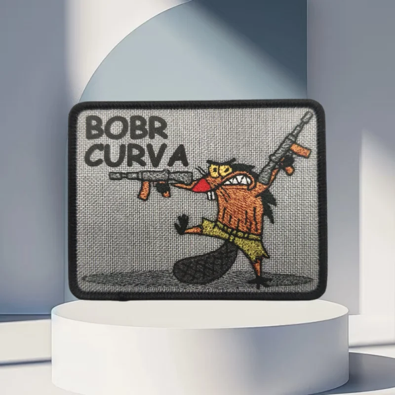 BOBR Curva parche táctico velcro lobo – Para mochilas o chaqueta - imagen 5