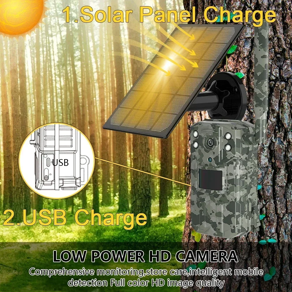 Cámara de caza solar PIR con visión nocturna y tarjeta SIM - imagen 2