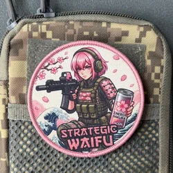 Parche táctico anime con velcro para mochila y ropa brazalete moral