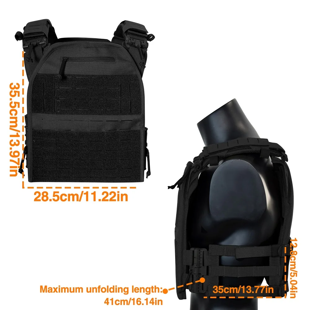 Chaleco táctico Emersongear VT06 modular – 1000D Nylon ligero perfil bajo - imagen 3