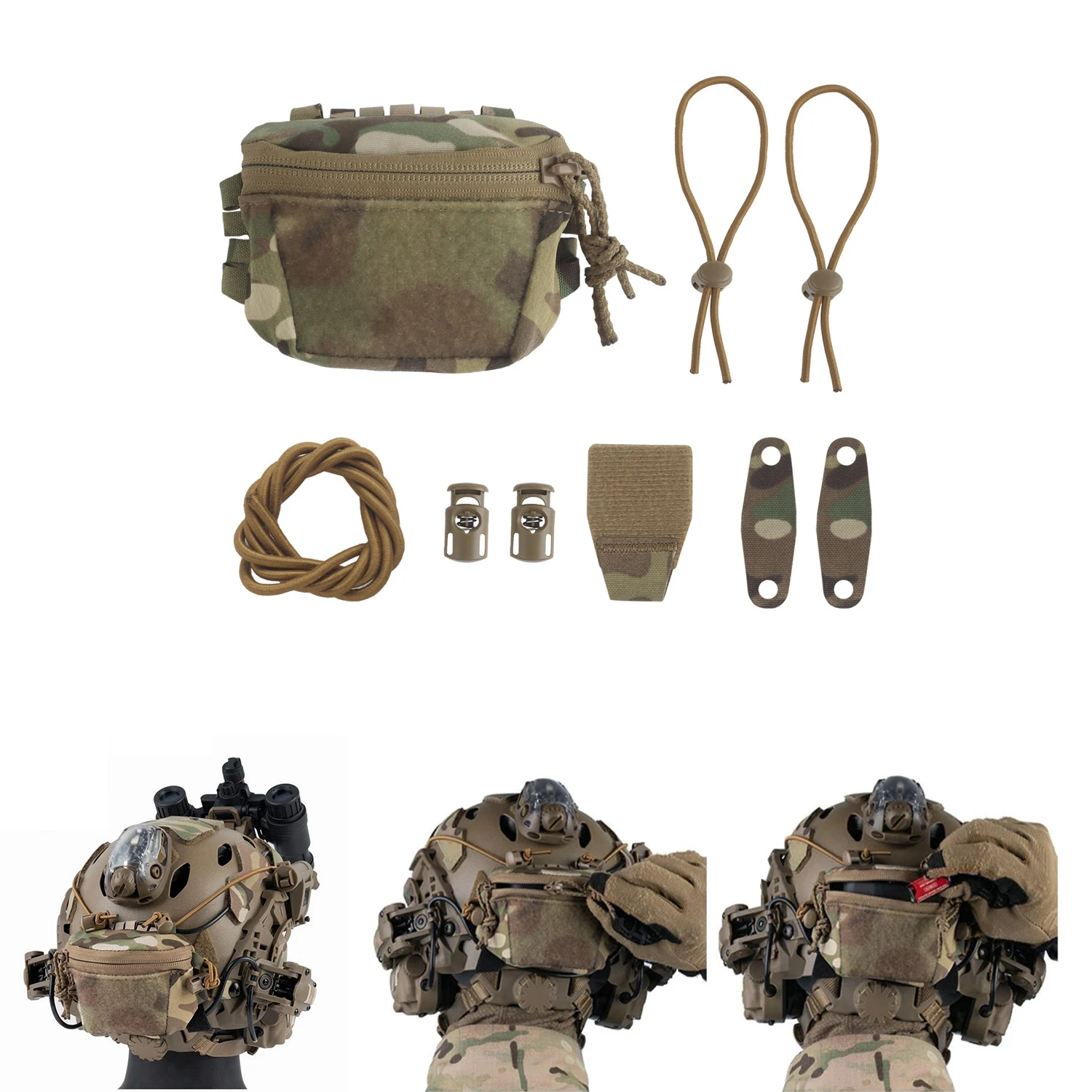 Poseidon Defense SC Bolsa táctica de almacenamiento para casco NVG