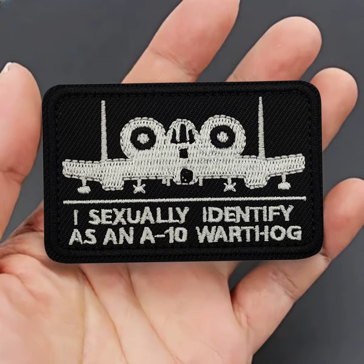 Parche táctico bordado A-10 Warthog con gancho y bucle - imagen 2