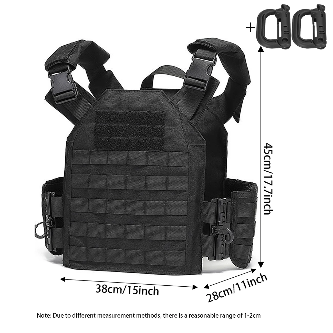Chaleco caza MOLLE ajustable desmontaje rápido, resistente desgaste - imagen 3
