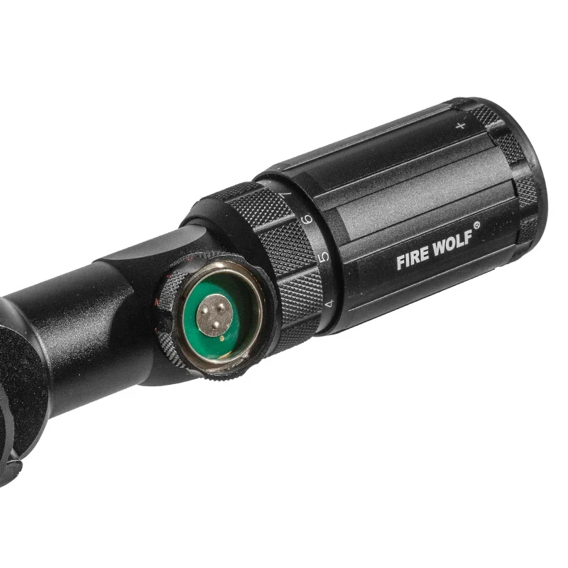 Mira FIRE WOLF 4-14x44 IR con retícula rojo verde para rifle - imagen 4
