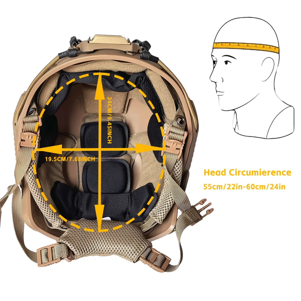 Casco táctico SF rápido con máscara y suspensión tipo Wendy Airsoft - imagen 5