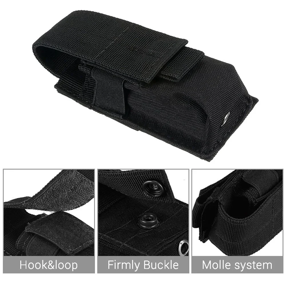 Bolsa MOLLE táctica para pistola cargador linterna y cuchillo de caza - imagen 5