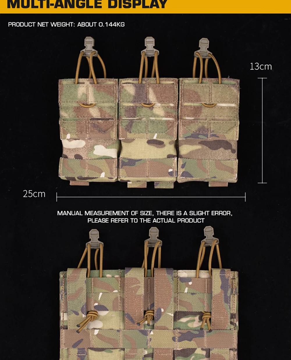 Sistema de fijación MOLLE en la parte trasera
