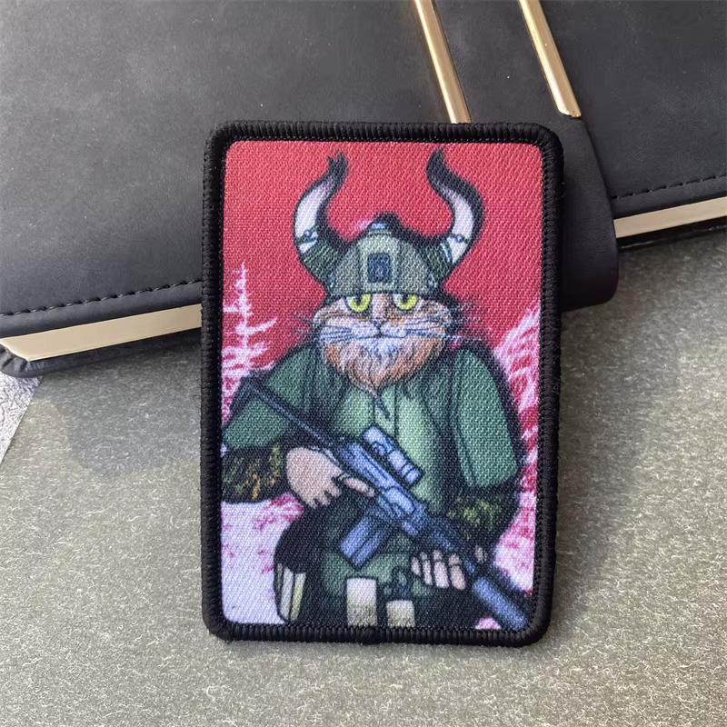 Parche táctico Cat Viking insignia moral velcro para chaleco - imagen 4