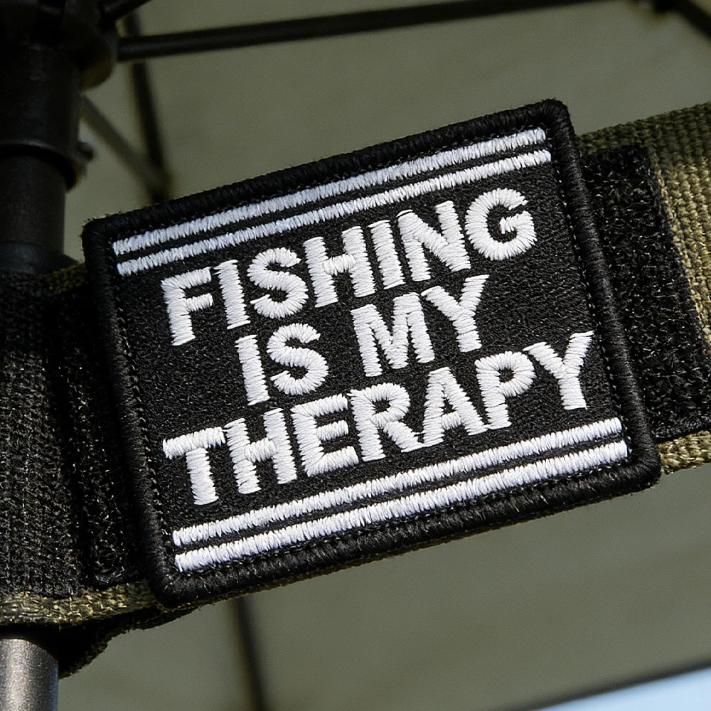 Parche táctico velcro pesca esqueleto pez y cerveza bordado - imagen 5