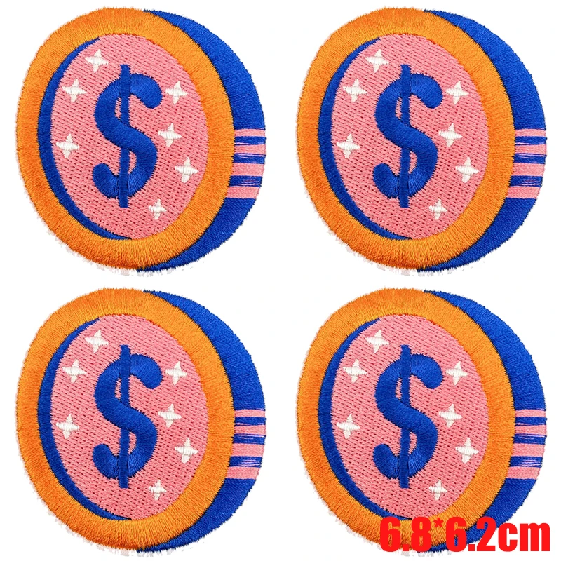 Insignia bordada temática dólar – Parche termoadhesivo para ropa - imagen 5
