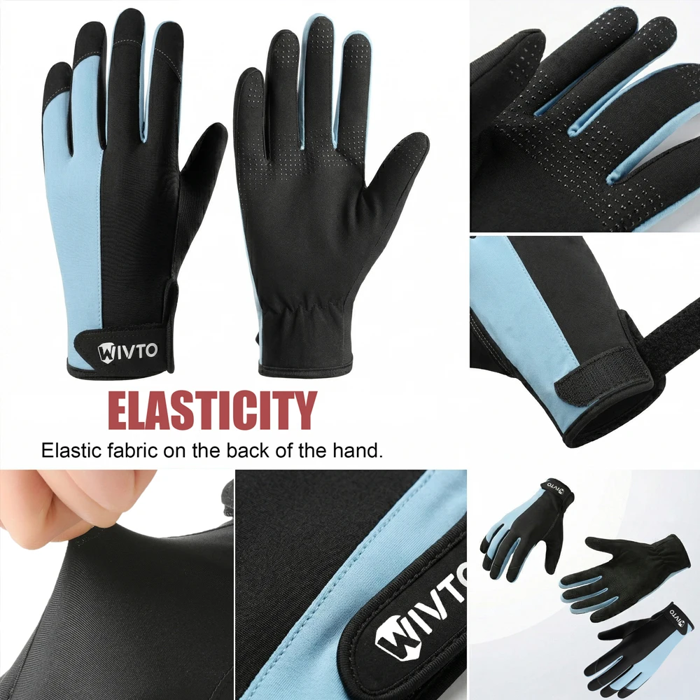 Guantes de buceo verano transpirables elásticos unisex dedos completos
