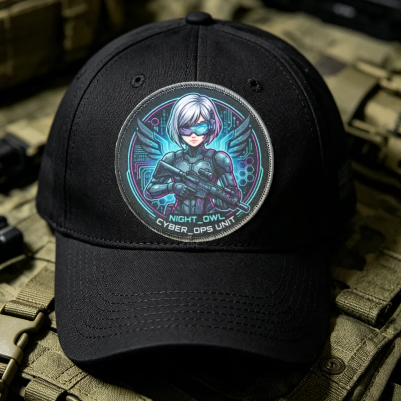 Parches tácticos con gancho y bucle estilo anime chicas, para gorras - imagen 5