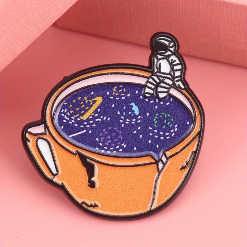 Alfileres esmaltados astronauta y galaxia Espacio – pins anime - imagen 2