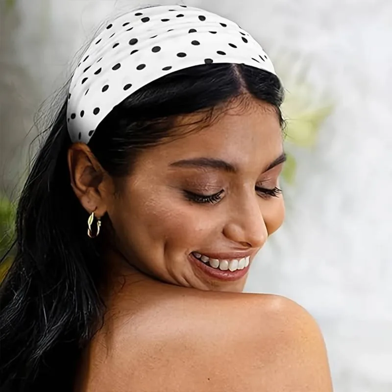 Diadema unisex con estampado de lunares para uso diario