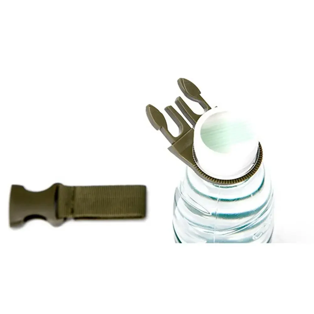 Porta botella con clip de hebilla y correa de cincha para camping - imagen 3